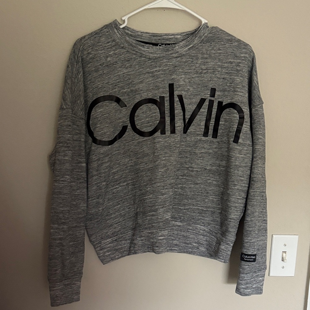 Calvin Klein Heather Gray Women's Crew Neck Sweater